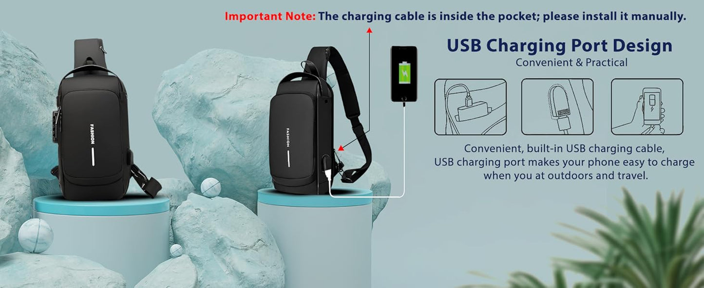 Storite Anti-Theft Sling Bag - Secure, Stylish & Versatile Crossbody Backpack for Everyday Use