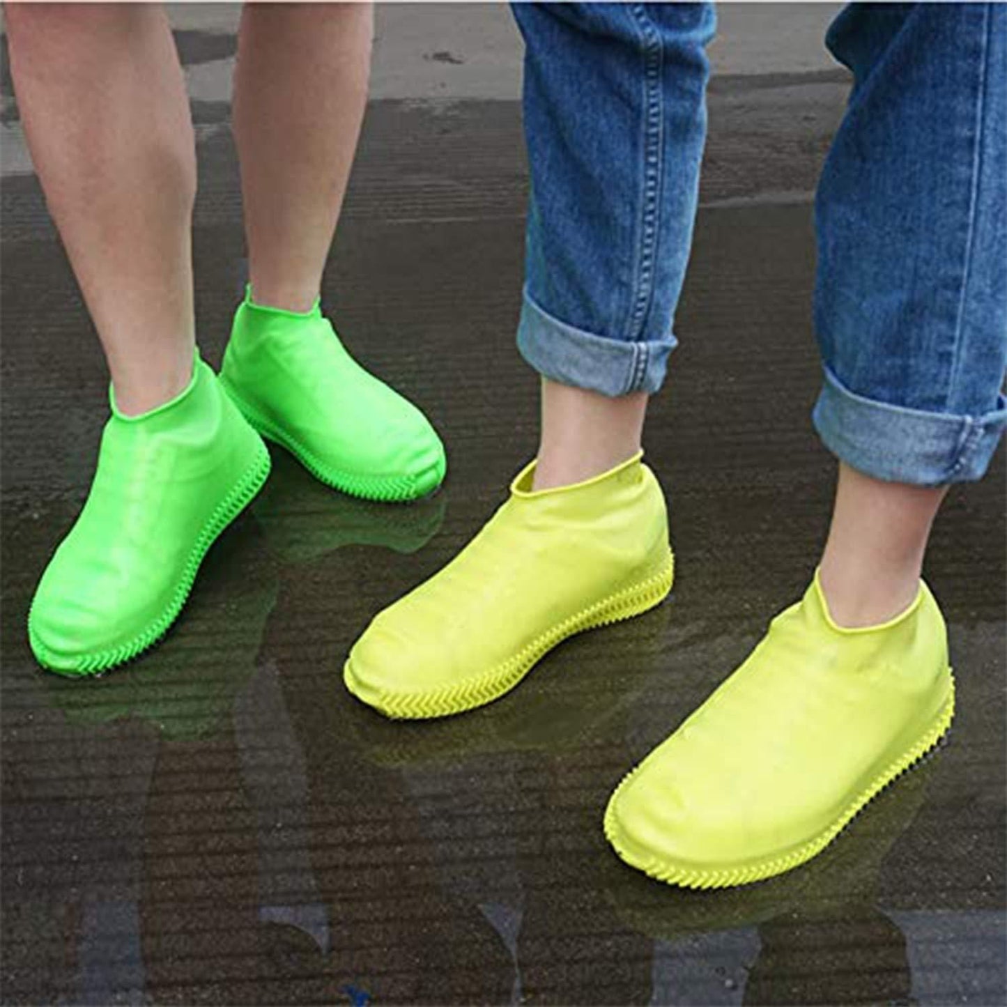 Silicone Reusable Waterproof Boot Covers – Anti-Skid Shoe Protectors for Rain, Snow & Mud (Pair)