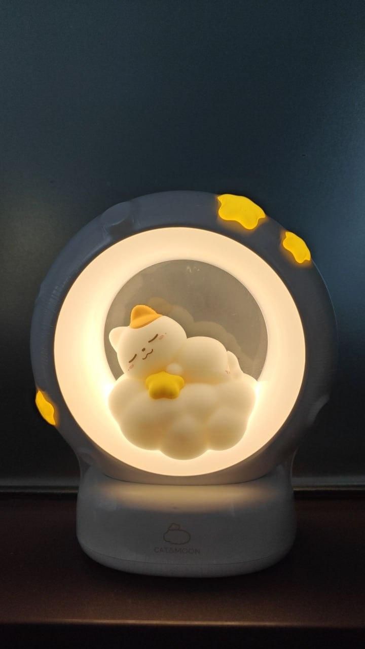 Adorable Sleeping Cat LED Night Lamp – Soft Glow & Touch Control (1 Pc)