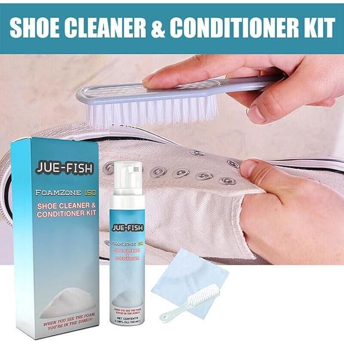 Premium Shoe Cleaner & Conditioner Kit – 100ml Complete Care Set with Brush & Cloth