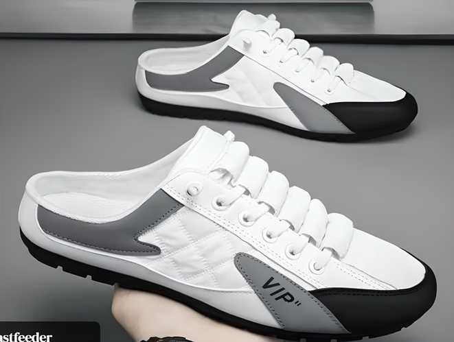 Men’s White Half Casual Shoes – Effortlessly Cool, All-Day Comfortable (UK 6 / US 7 / EUR 40)
