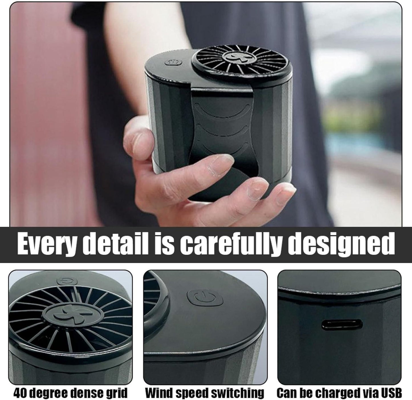 BreezeBuddy™ Clip-On Portable Fan – Your Hands-Free Cooling Sidekick