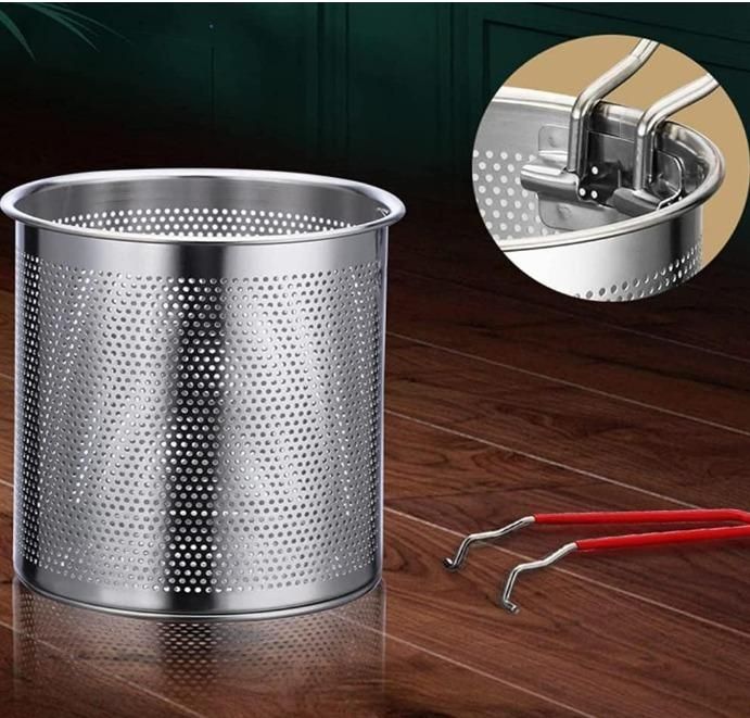 Premium Stainless Steel Deep Fryer Pot – Crispy Cooking Made Easy (20x20x15cm | 400g)