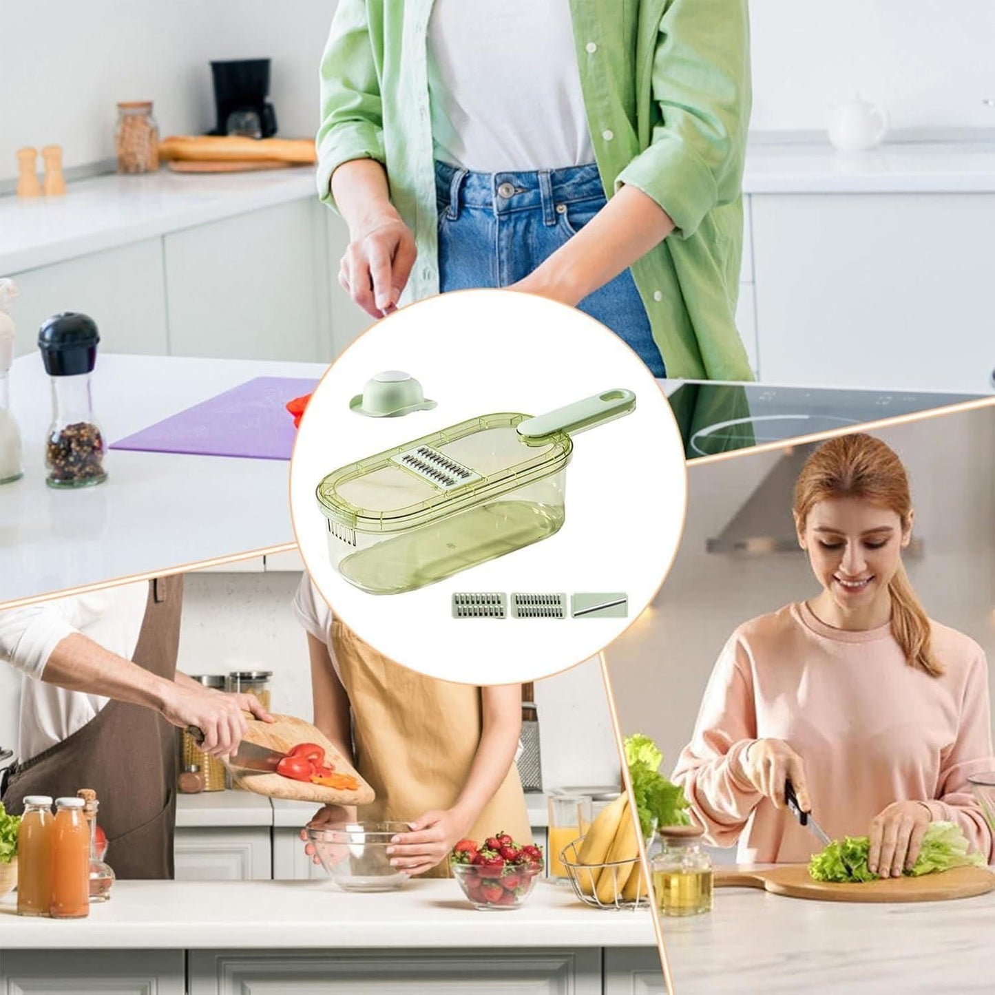 5-in-1 Multipurpose Vegetable Slicer – Chop, Slice, Shred & Spiralize with Ease