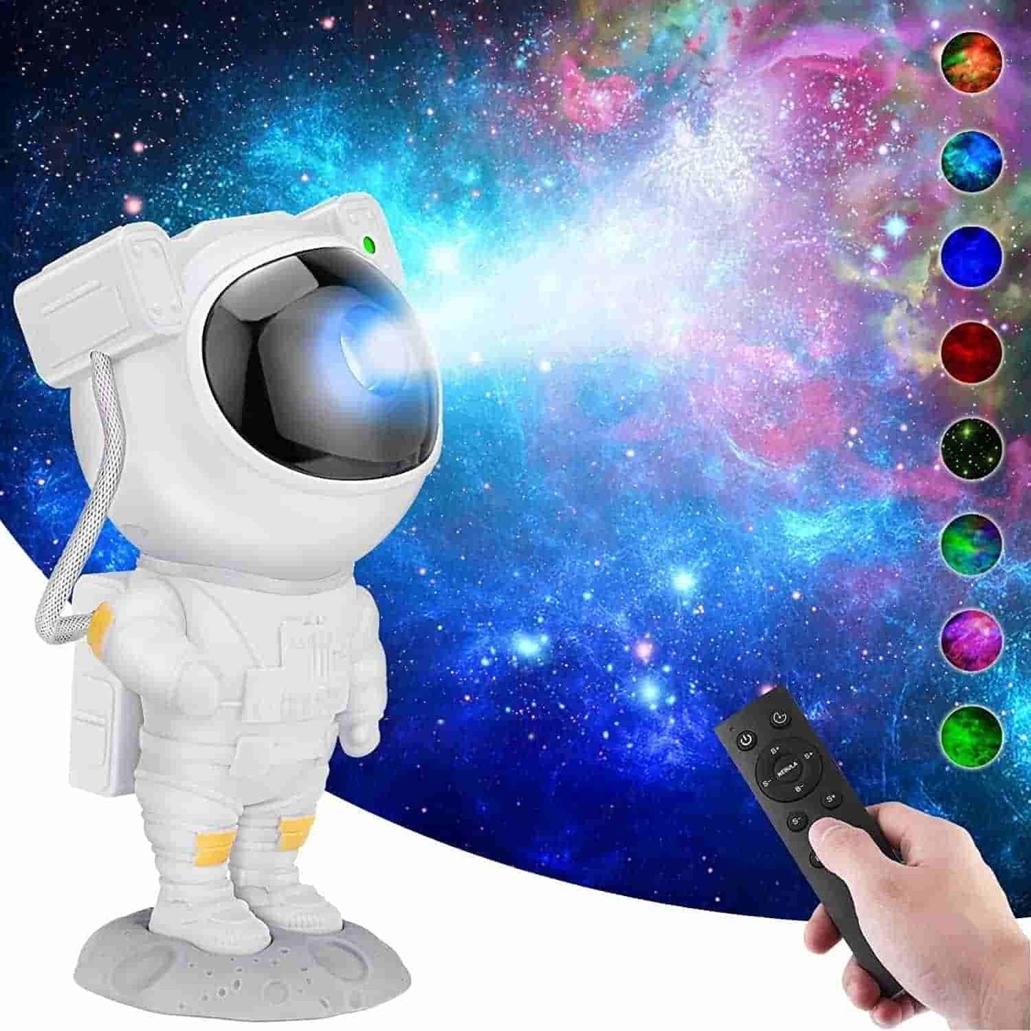 Astronaut Galaxy Projector - 360° Magnetic Head Rotation, Remote Control