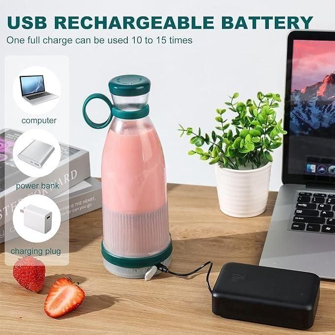 TravelBlend Portable USB Rechargeable Mini Juicer – Fresh Smoothies Anywhere, Anytime