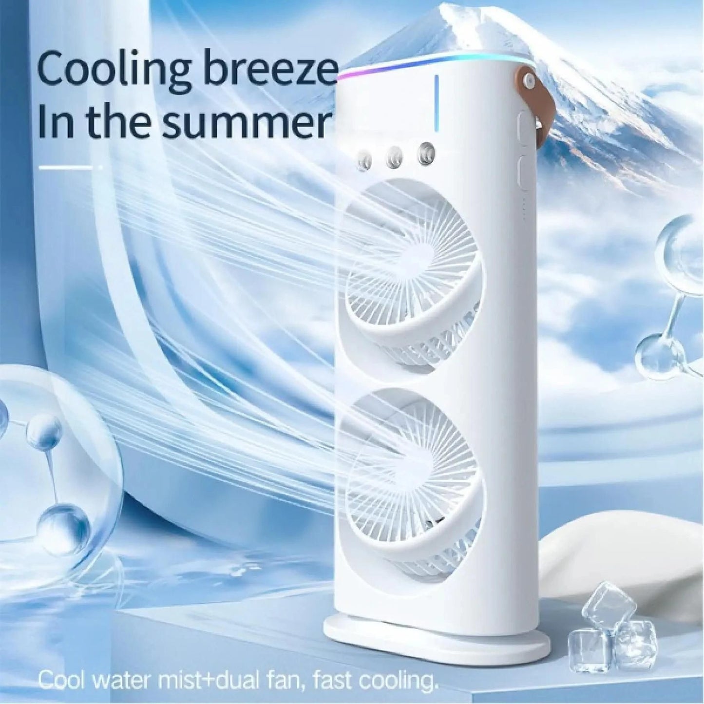 Stay Cool, Stay Refreshed Double-Ended Spray Fan - Ultimate Portable Cooling Solution