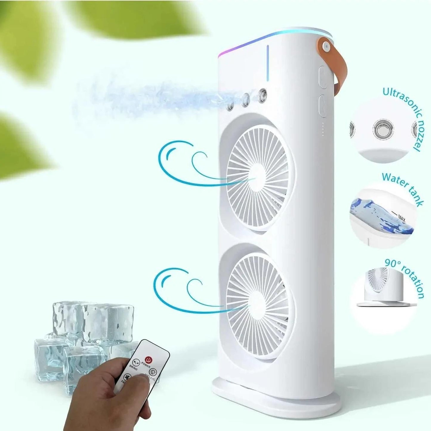 Stay Cool, Stay Refreshed Double-Ended Spray Fan - Ultimate Portable Cooling Solution