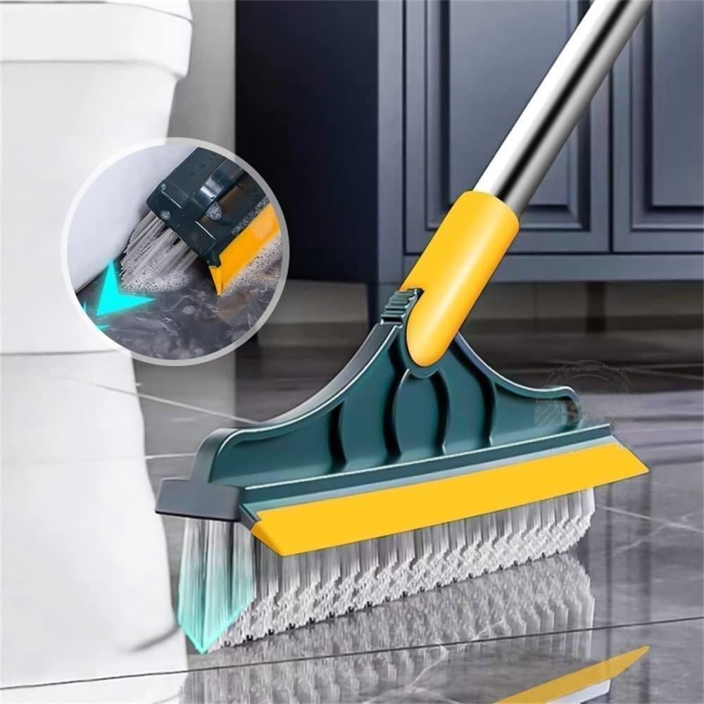 Bathroom Tiles Cleaner Brush with Long Handle - 120° Rotating Floor Cleaning Brush