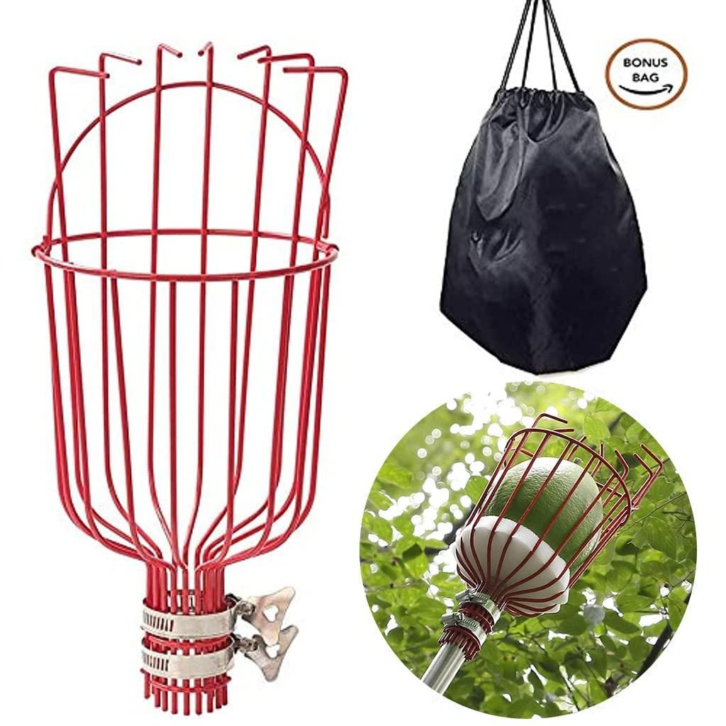 Pro-Grade Fruit Picker with Basket – Effortless Harvesting Tool for Apple, Mango, Orange & More