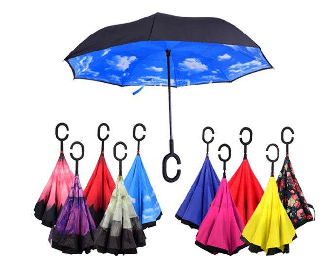 Revolutionary Double-Layer Waterproof Umbrella with C-Shape Handle – Windproof, Hands-Free, Travel-Ready