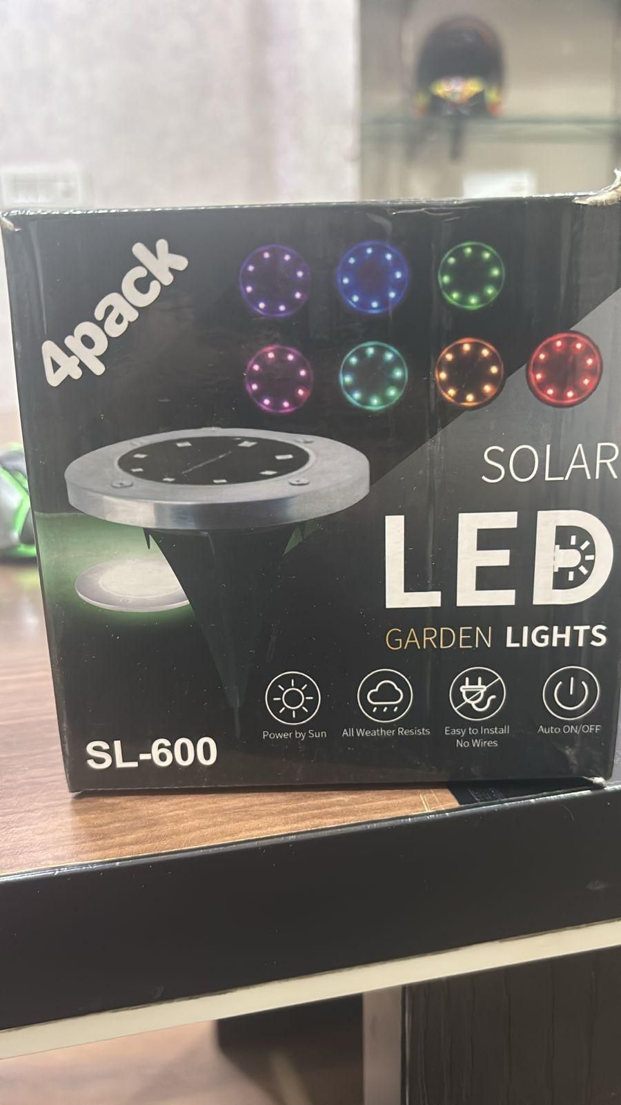 Solar Waterproof Ground Lights (Pack of 4) - Illuminate Your Outdoors with Solar Power