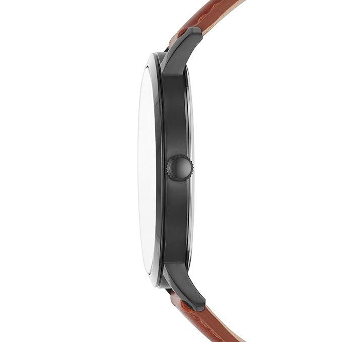 Fossil City Collection Unisex Analog Watch – Rose Gold Case with Brown Leather Strap (K2G226G6)