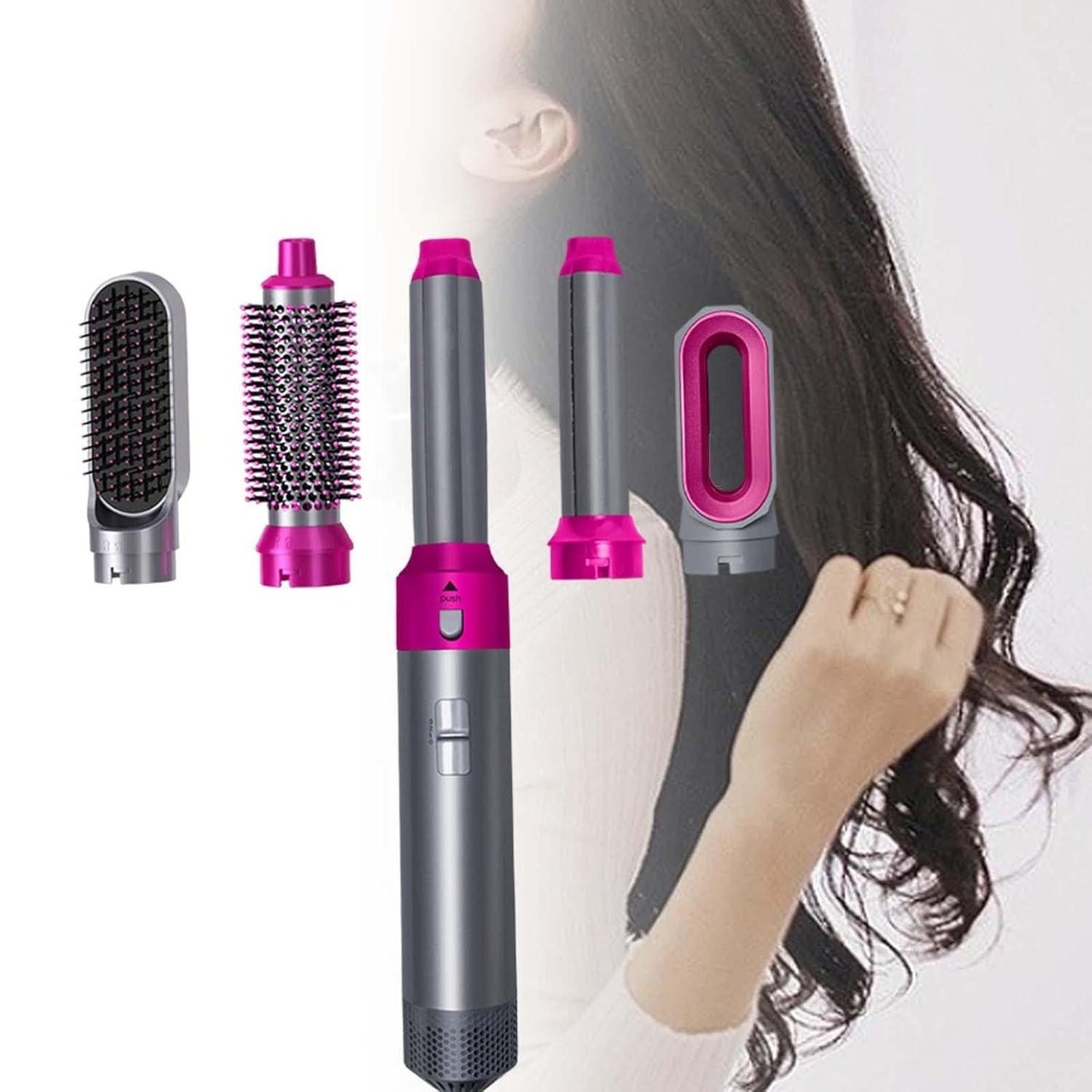 5 in 1 Hot Air Hair Brush – Style, Dry & Shine in One Go