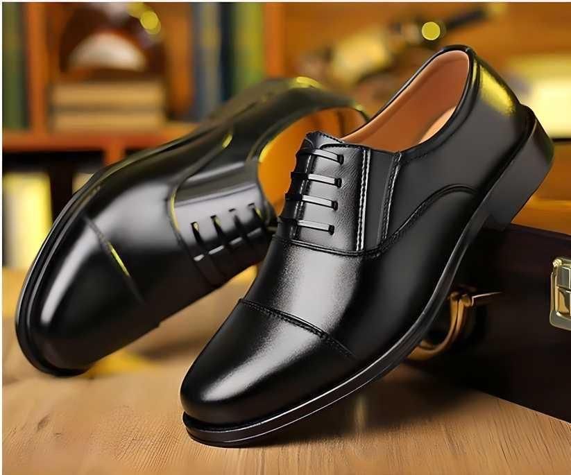 Men's Smart Formal Shoes – Classic Black Elegance with All-Day Comfort