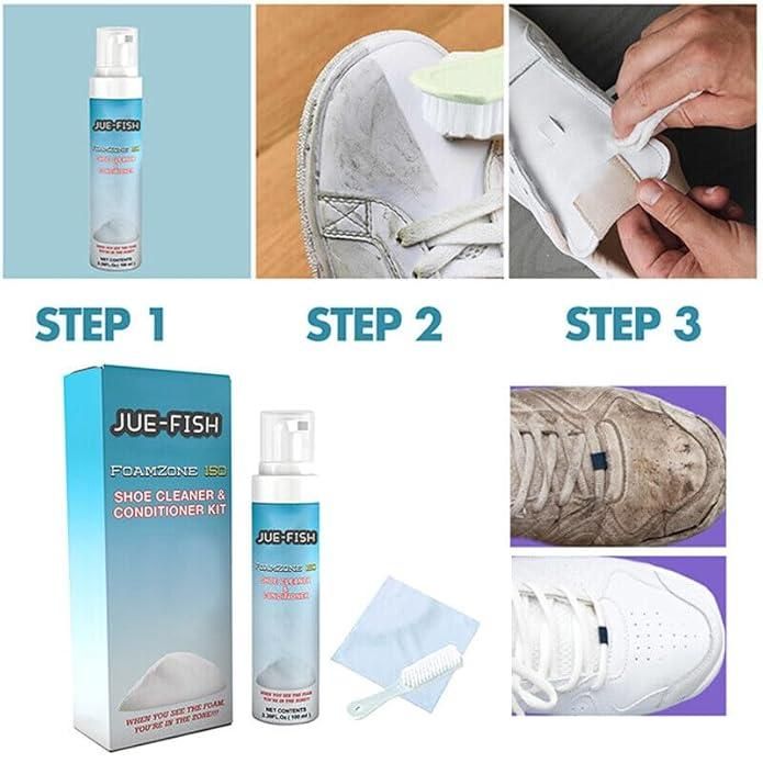 Premium Shoe Cleaner & Conditioner Kit – 100ml Complete Care Set with Brush & Cloth