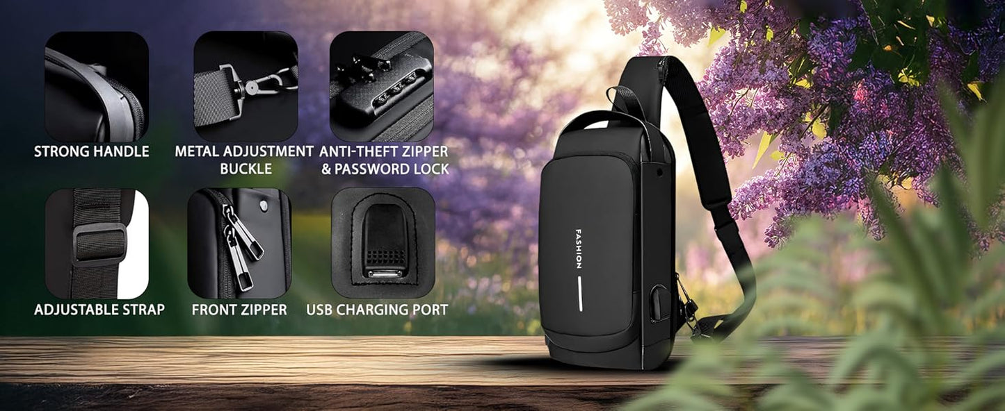 Storite Anti-Theft Sling Bag - Secure, Stylish & Versatile Crossbody Backpack for Everyday Use