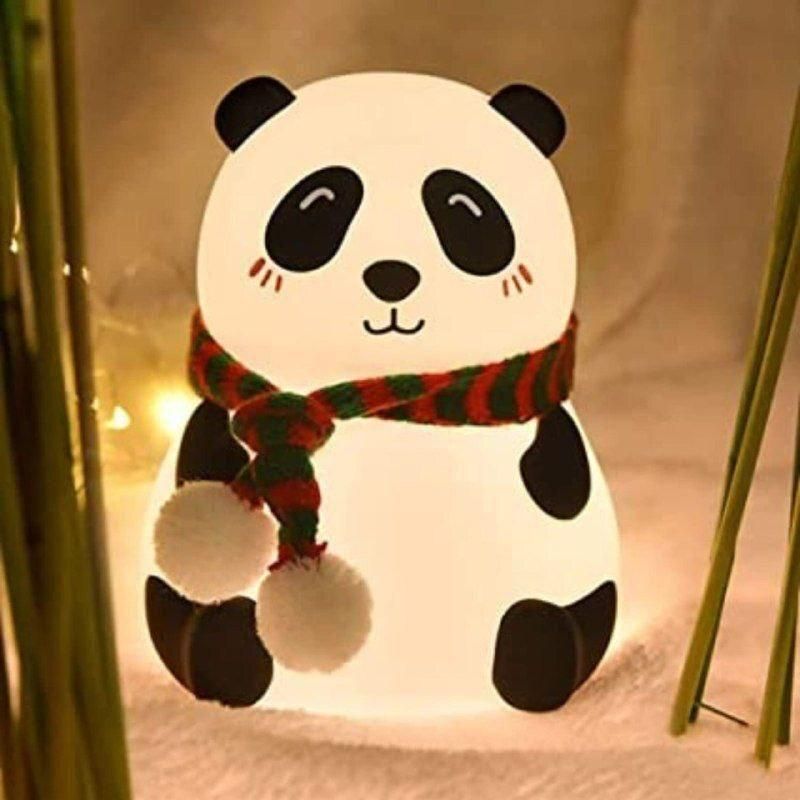 Cute Panda Light Lamp for Kids – Soft, Silicone LED Night Light, Touch-Control & 7 Color Options