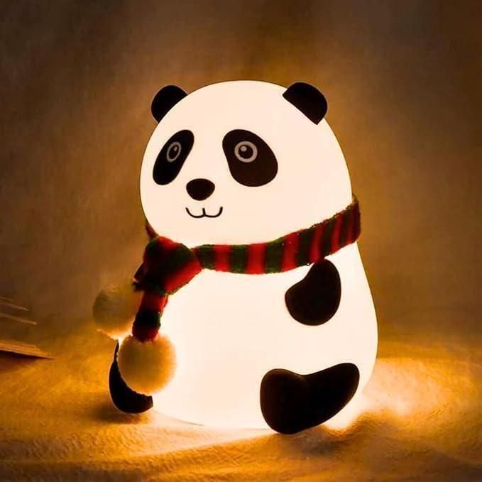 Cute Panda Light Lamp for Kids – Soft, Silicone LED Night Light, Touch-Control & 7 Color Options