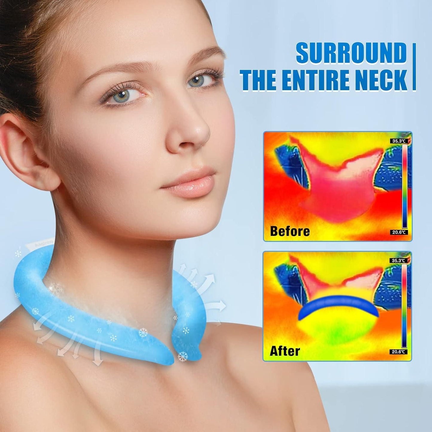 Reusable Neck Cooling Tube – Instant Chill, All-Day Comfort, No Ice Needed