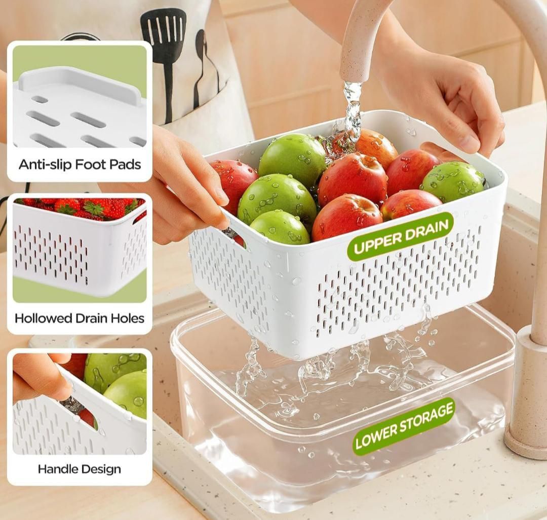 Ultimate Kitchen Food Storage Containers Set – 2-Piece Stackable Freshness Keepers (2500ml & 3500ml)