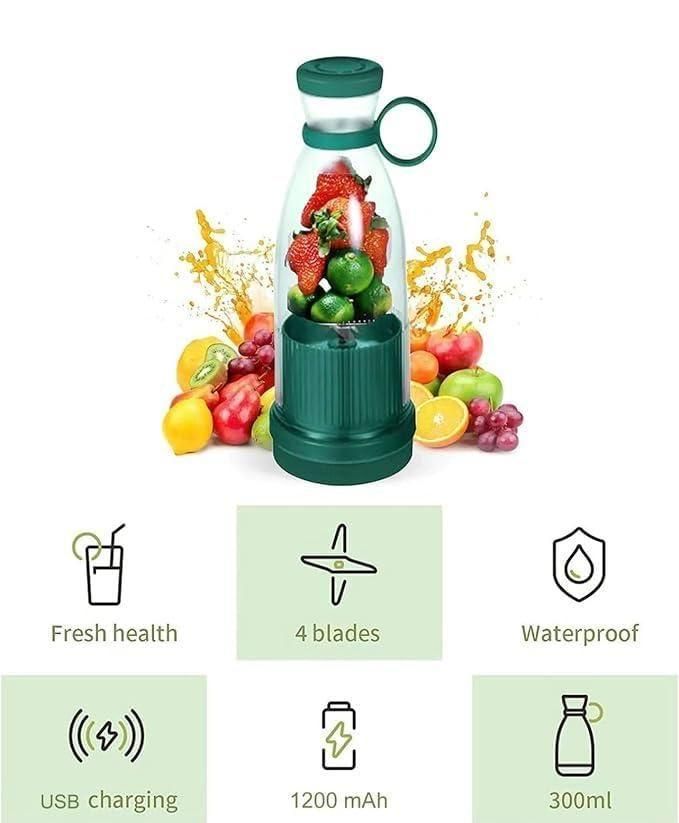 TravelBlend Portable USB Rechargeable Mini Juicer – Fresh Smoothies Anywhere, Anytime