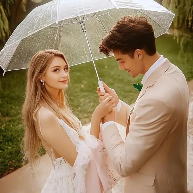 Clear Dome See-Through Umbrella – Windproof, Stylish & Transparent Rain Protection (Pack of 1)