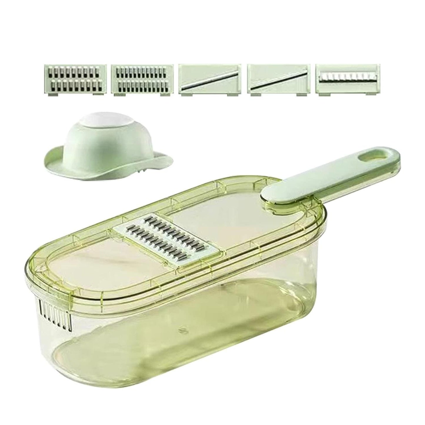 5-in-1 Multipurpose Vegetable Slicer – Chop, Slice, Shred & Spiralize with Ease