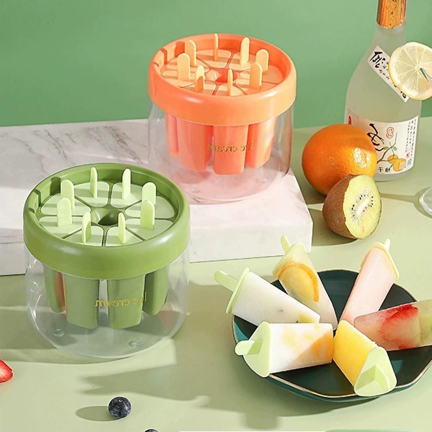 DIY Reusable 8-Piece Ice Pop Mould – Create Healthy, Delicious Treats at Home