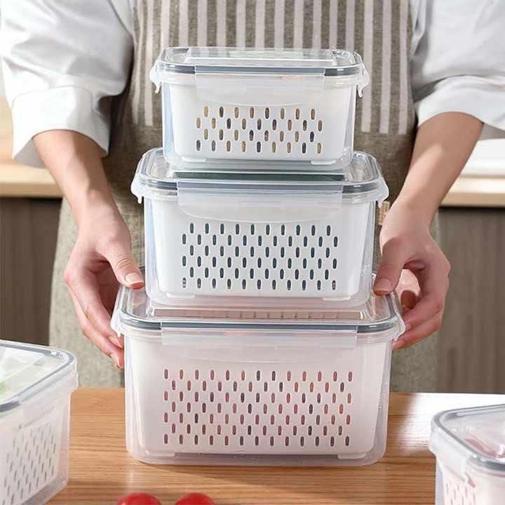 Ultimate Kitchen Food Storage Containers Set – 2-Piece Stackable Freshness Keepers (2500ml & 3500ml)