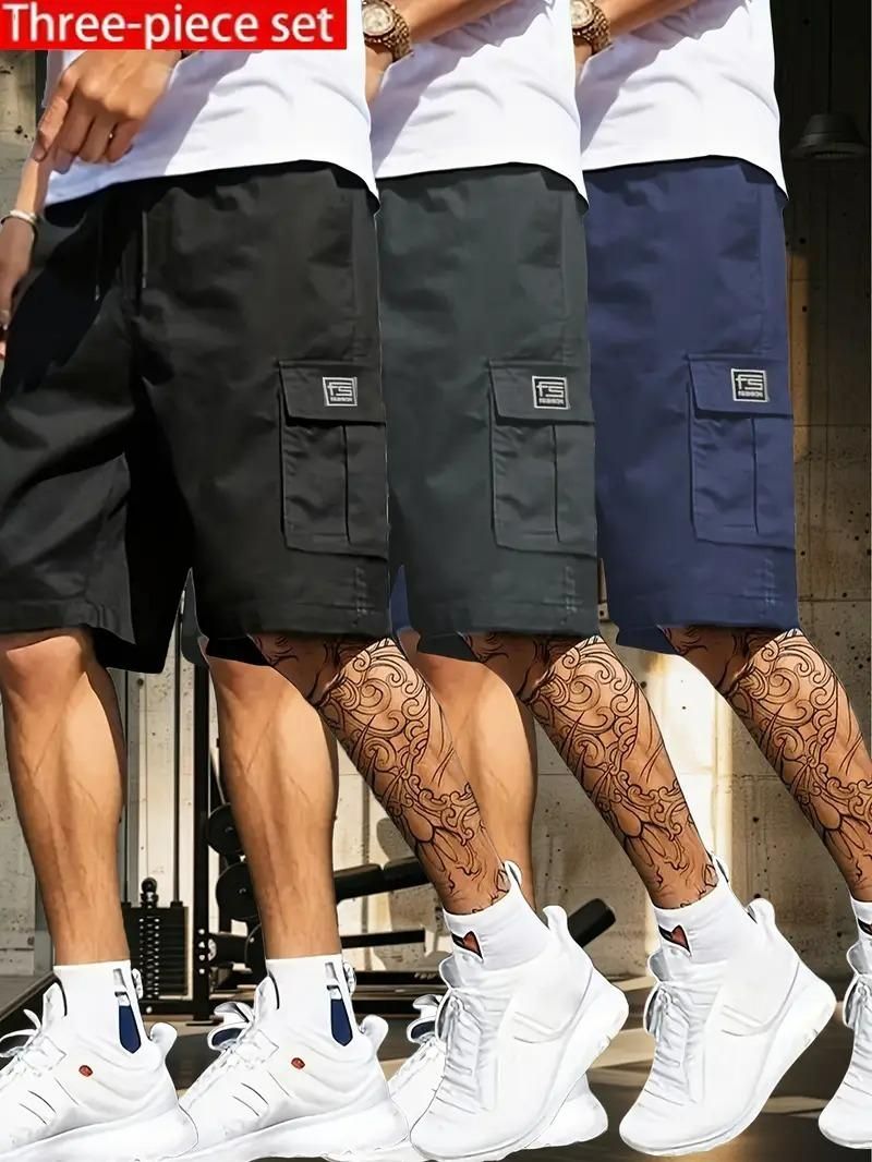 Men’s Cotton Casual Cargo Shorts – Pack of 3 (Stylish, Comfortable & Durable