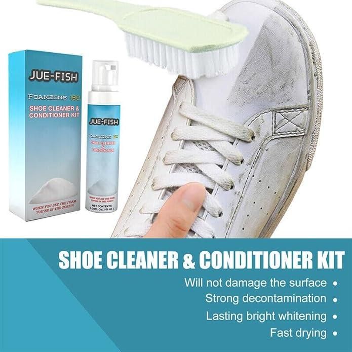 Premium Shoe Cleaner & Conditioner Kit – 100ml Complete Care Set with Brush & Cloth