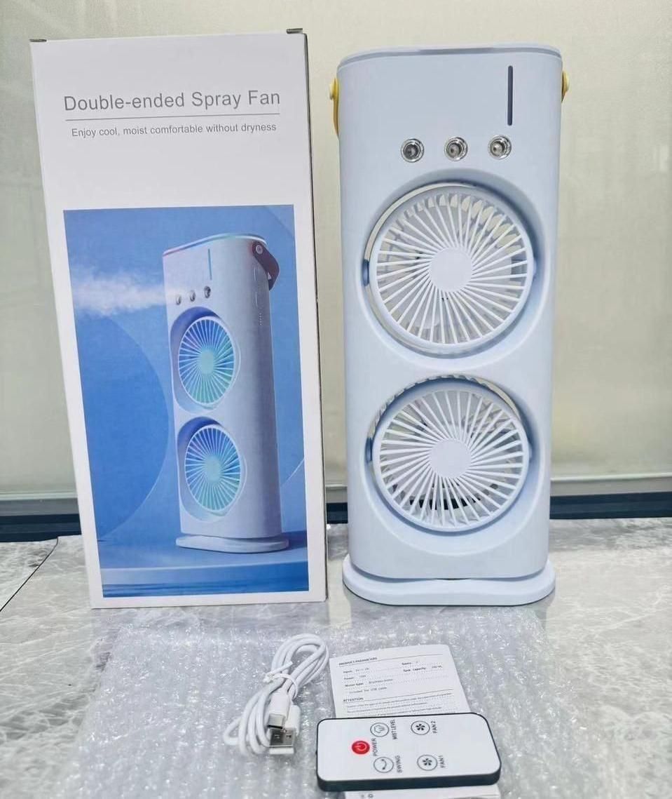 Stay Cool, Stay Refreshed Double-Ended Spray Fan - Ultimate Portable Cooling Solution