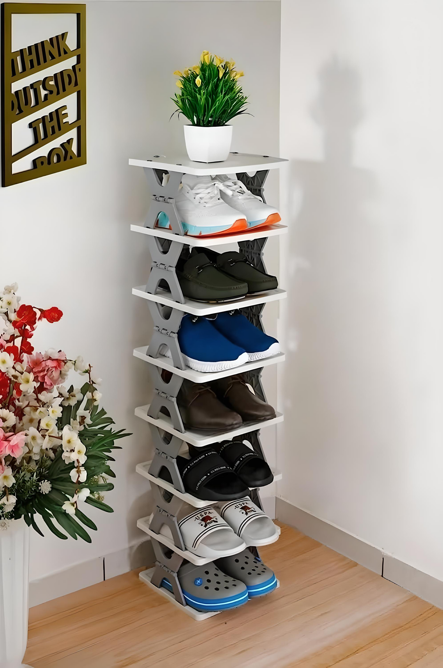 Smart Foldable 6-Layer Shoe Rack - Ultimate Storage Solution for Shoes & More