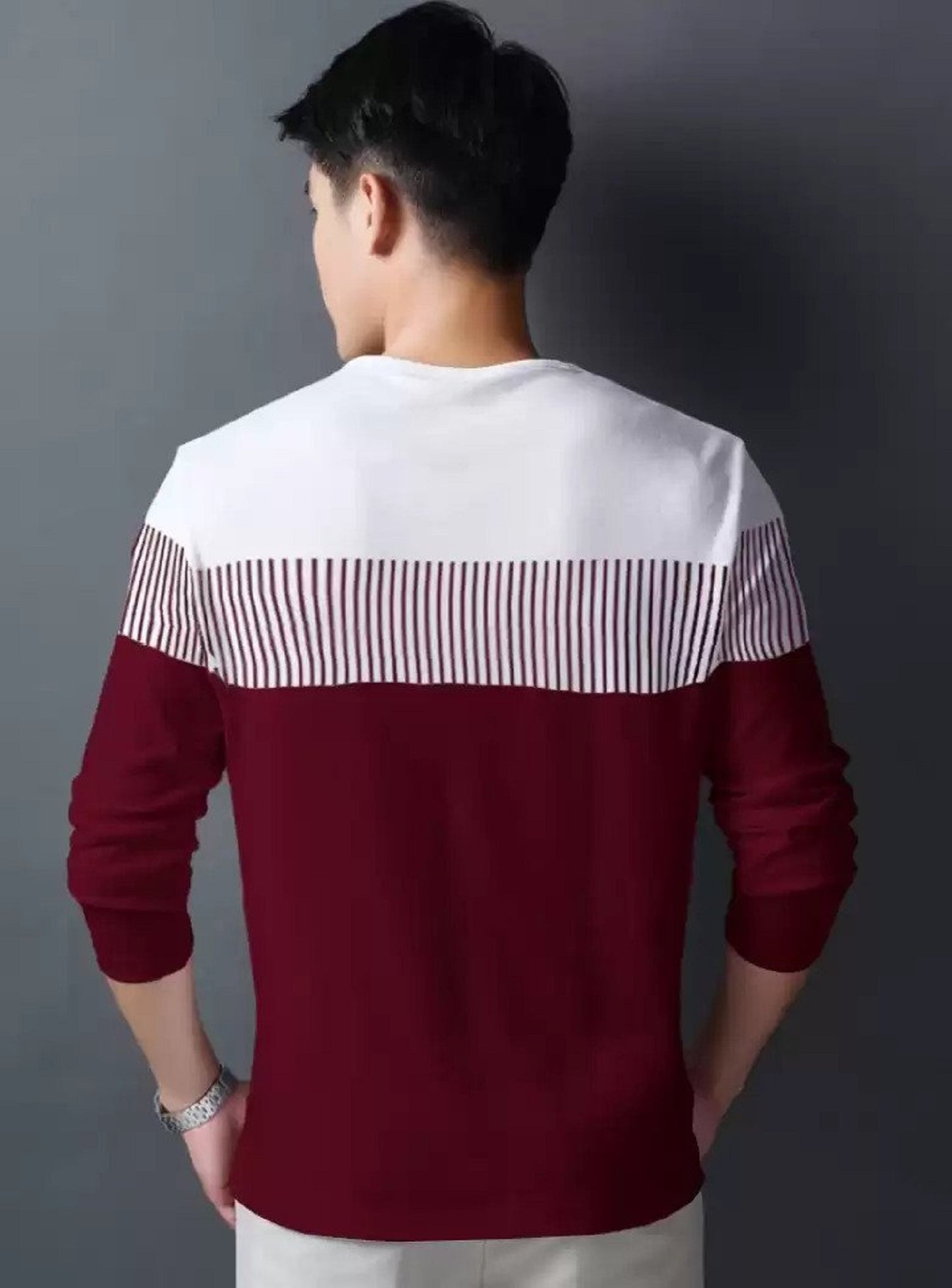 Mena Casual Cotton Printed T-Shirt – Maroon Edition | Effortless Style Meets Everyday Comfort