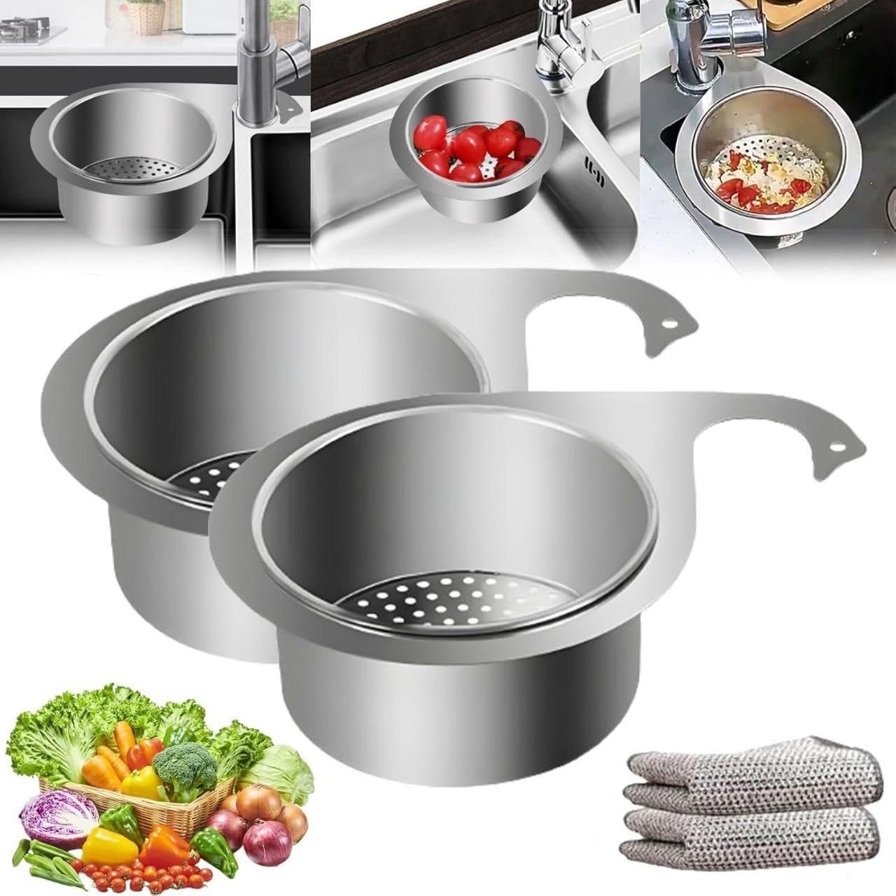 Elegant Swan-Design Stainless Steel Drain Basket – Stylish & Functional Sink Strainer