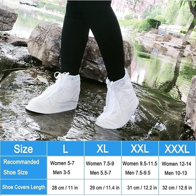 Reusable Portable Easy-to-Wear Rain Shoe Cover – Waterproof Protection in Style (Unisex, Multiple Sizes)