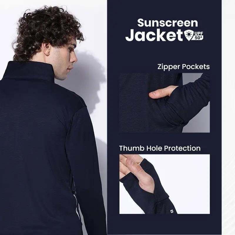 Men's Lightweight UV-Protection Sunscreen Jacket – Stay Cool, Look Sharp