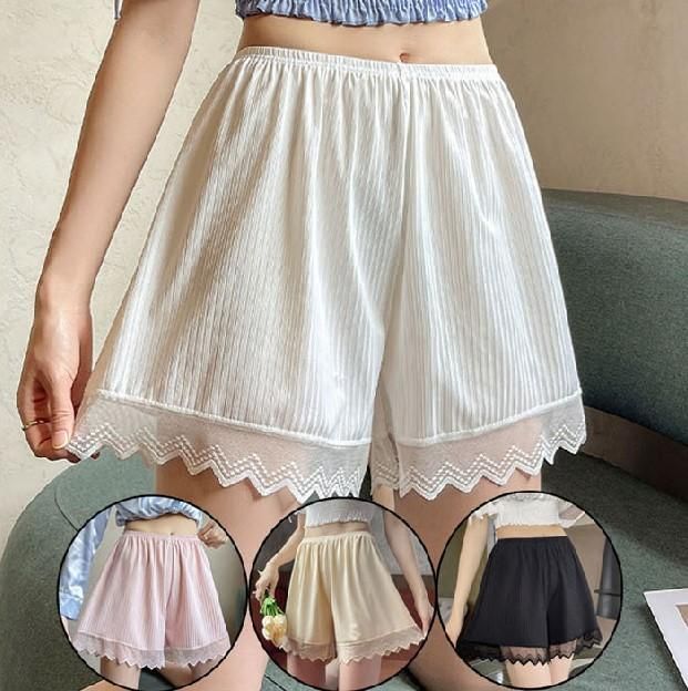 Experience All-Day Comfort & Elegance with Our Lace Seamless Ice Silk Safety Shorts