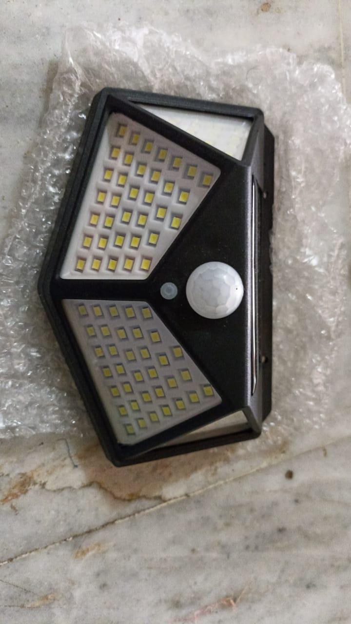 Bright Solar Wireless Security Motion Sensor Light – 100 LED 4-Sided Outdoor Night Guard