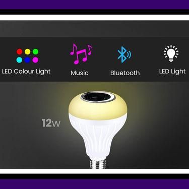 GlowTunes 2-in-1 LED Mood Bulb with Bluetooth Speaker + Remote