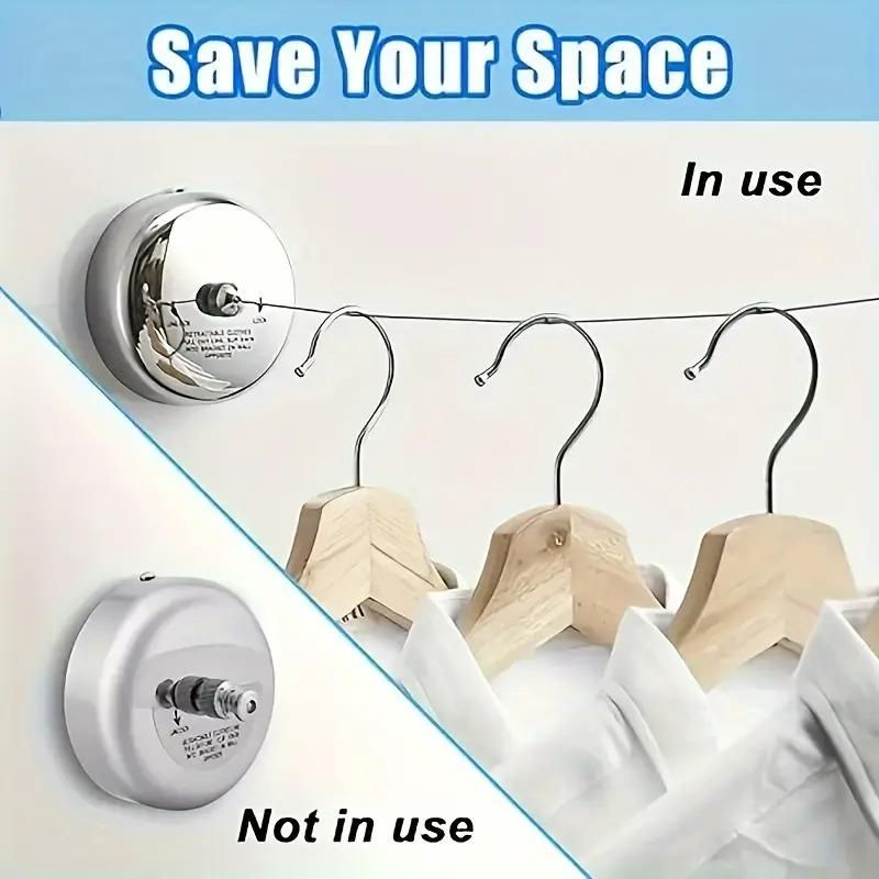 Premium Stainless Steel Retractable Clothesline – Strong, Space-Saving Drying Solution (280cm Length)