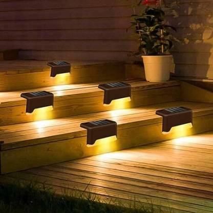 SolarGlow™ Outdoor Deck Lights – 4-Pack Waterproof, Auto-Charging Night Ambiance Lights