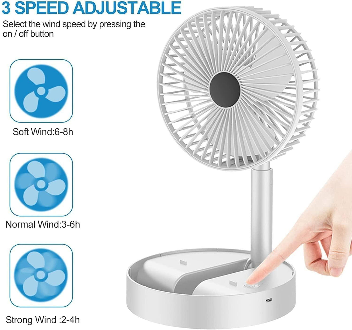 Chill Anywhere: The Ultimate Rechargeable High-Speed Desk Fan
