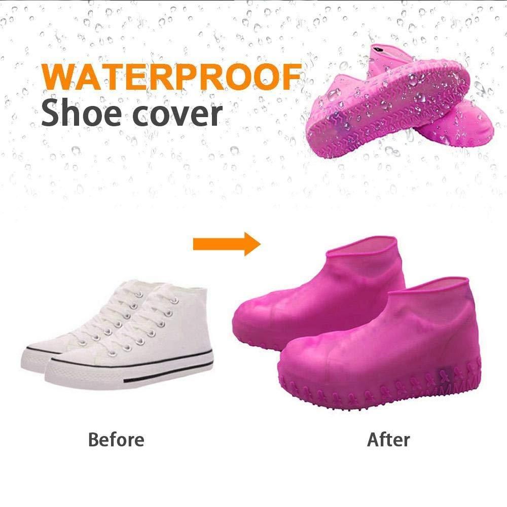 Silicone Reusable Waterproof Boot Covers – Anti-Skid Shoe Protectors for Rain, Snow & Mud (Pair)