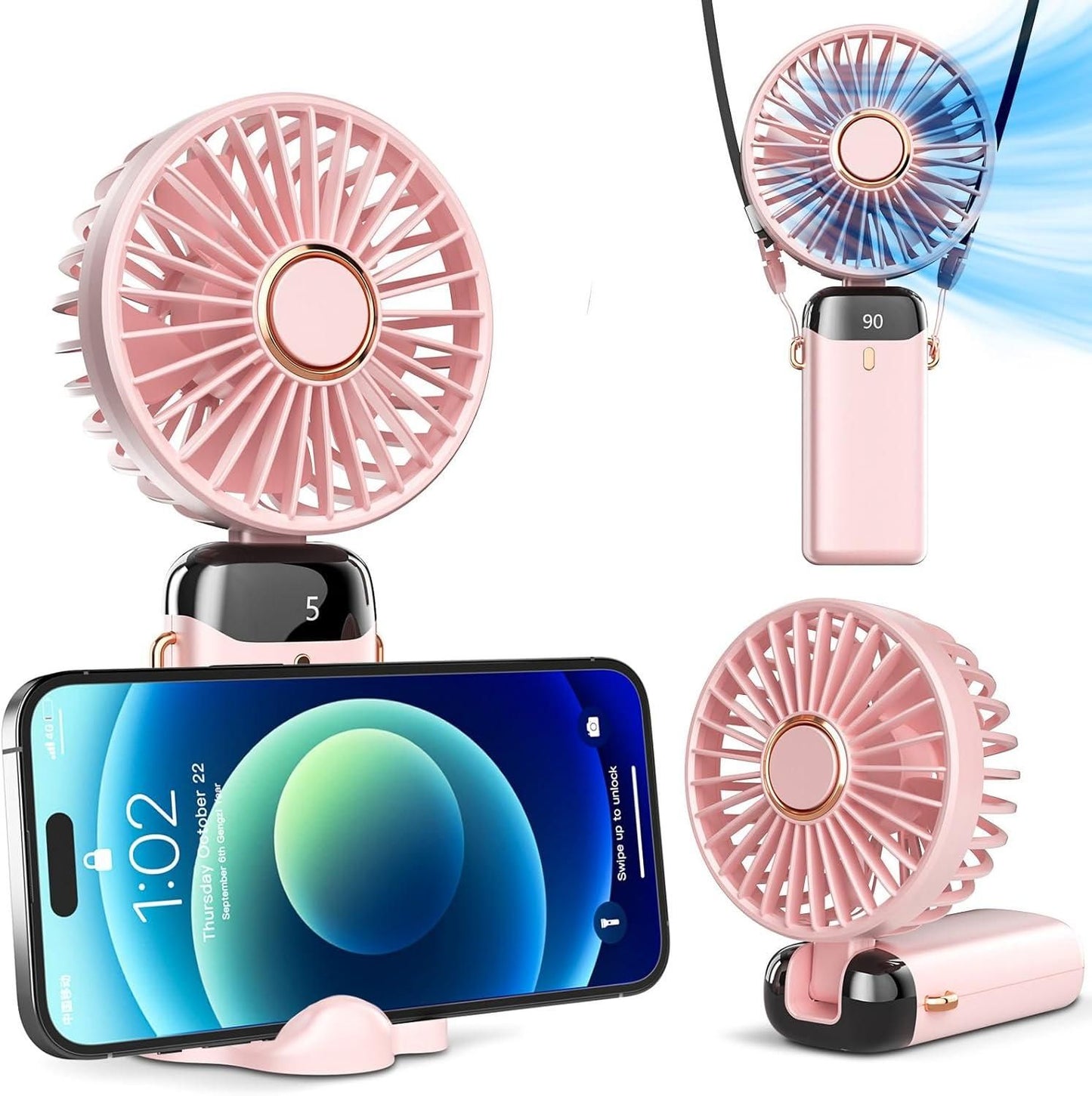 CoolBreez 3-in-1 Mini Fan – Your Stylish Pocket-Sized Chill Zone