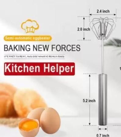 Effortless Whisk Pro – Manual Stainless Steel Kitchen Hand Whisk Mixer