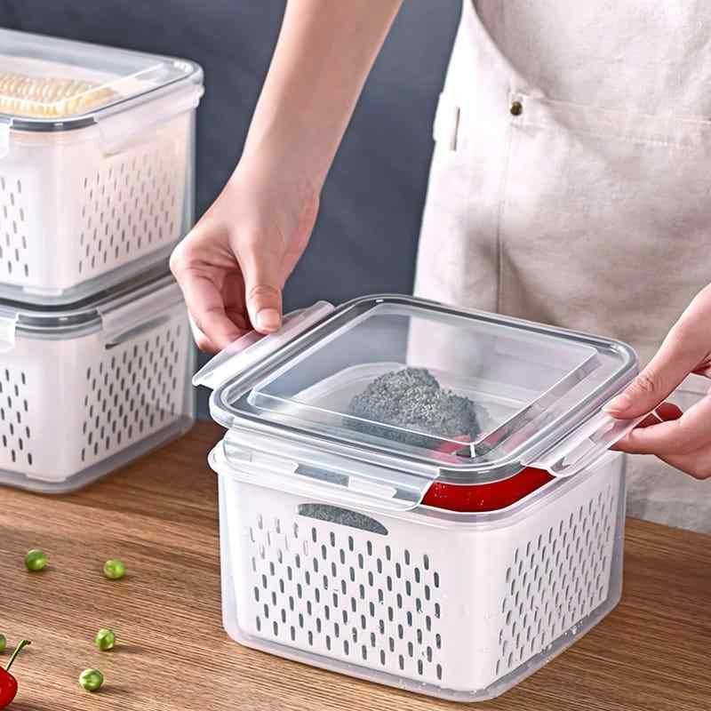 Ultimate Kitchen Food Storage Containers Set – 2-Piece Stackable Freshness Keepers (2500ml & 3500ml)