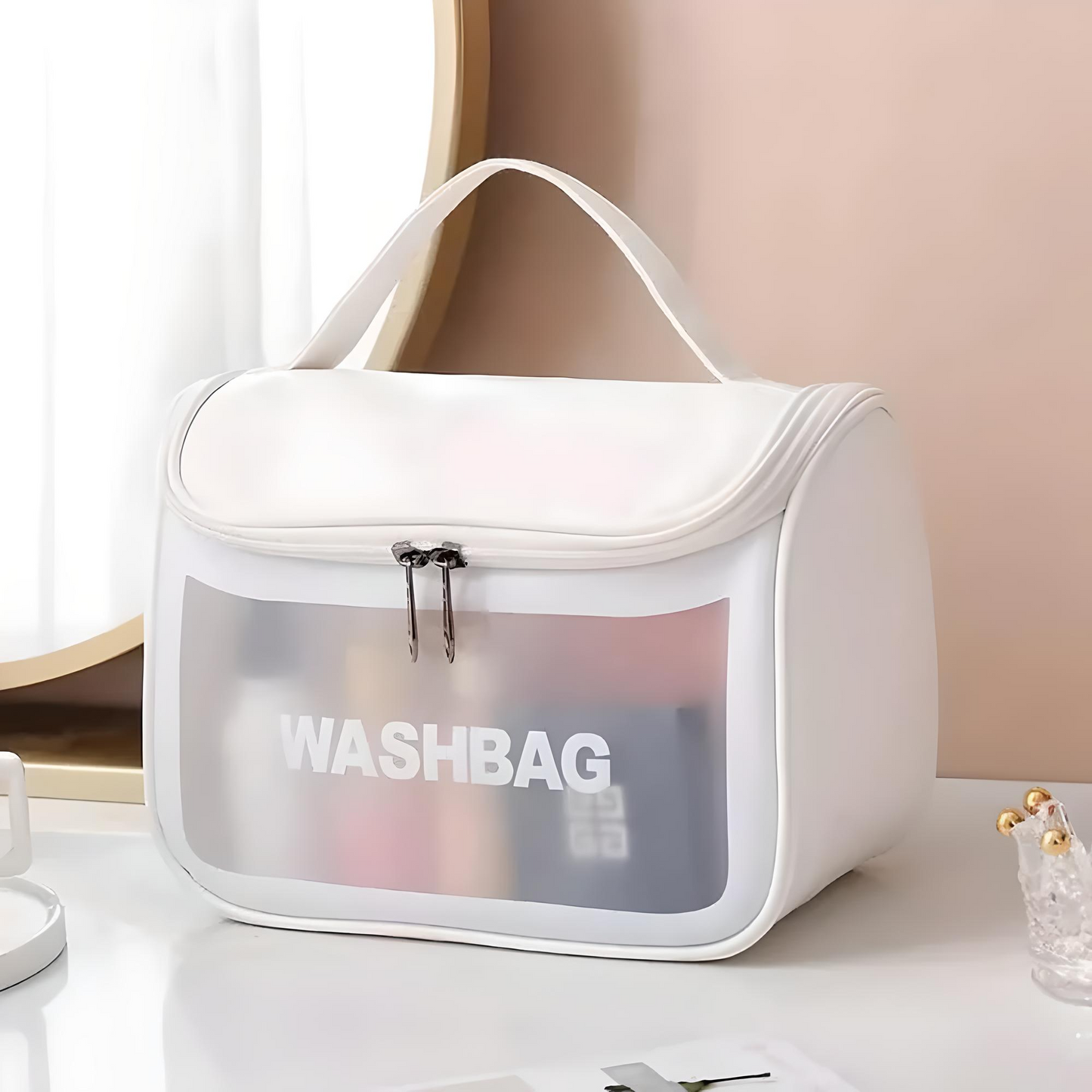 PORTABLE PU LEATHER COSMETIC BAG – YOUR STYLISH ON-THE-GO BEAUTY ESSENTIAL