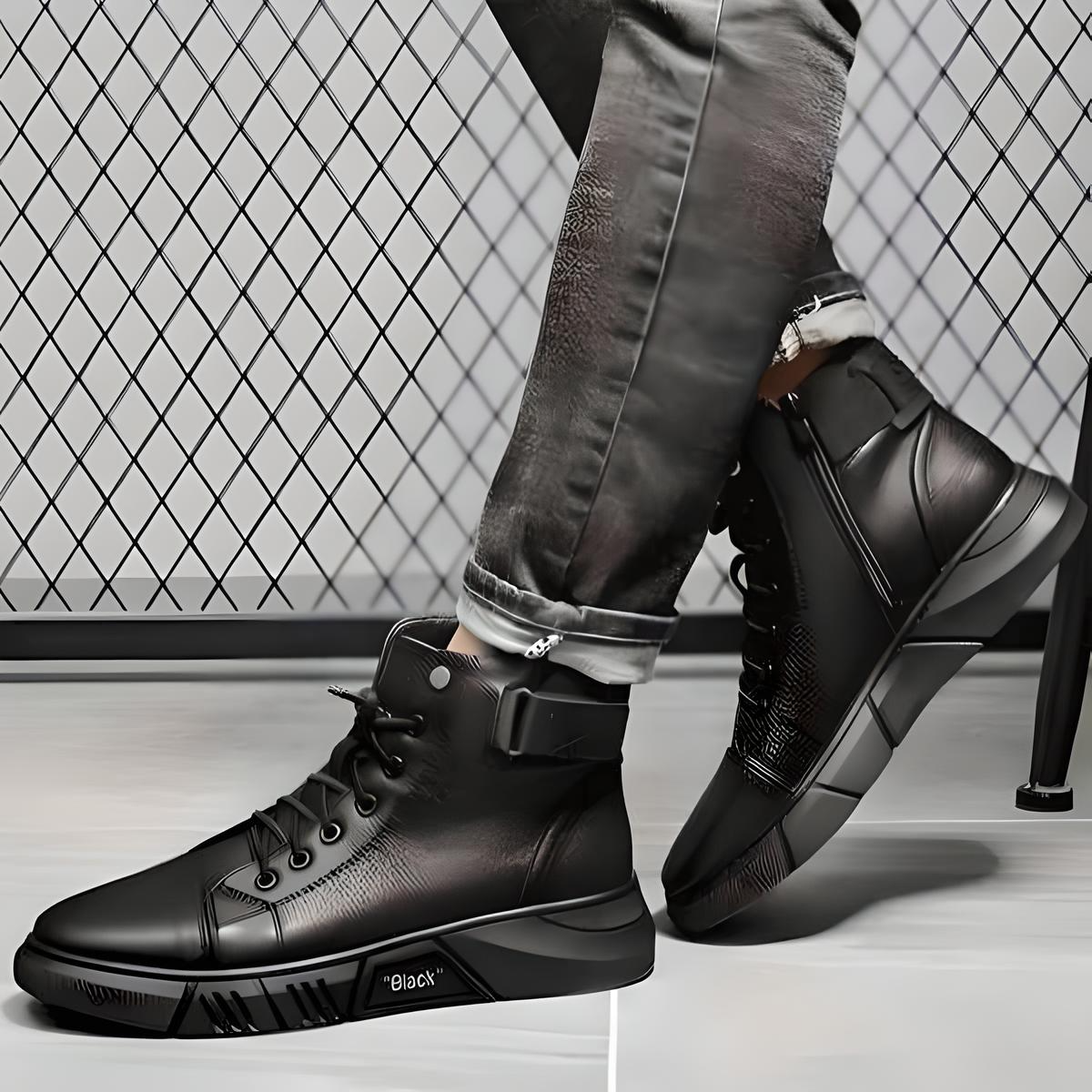 Men’s UrbanEdge™ Casual Boots – Rugged Style Meets All-Day Comfort (Black)